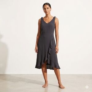 Bravissimo Black Sleevless Asymmetrical Dress Size 16